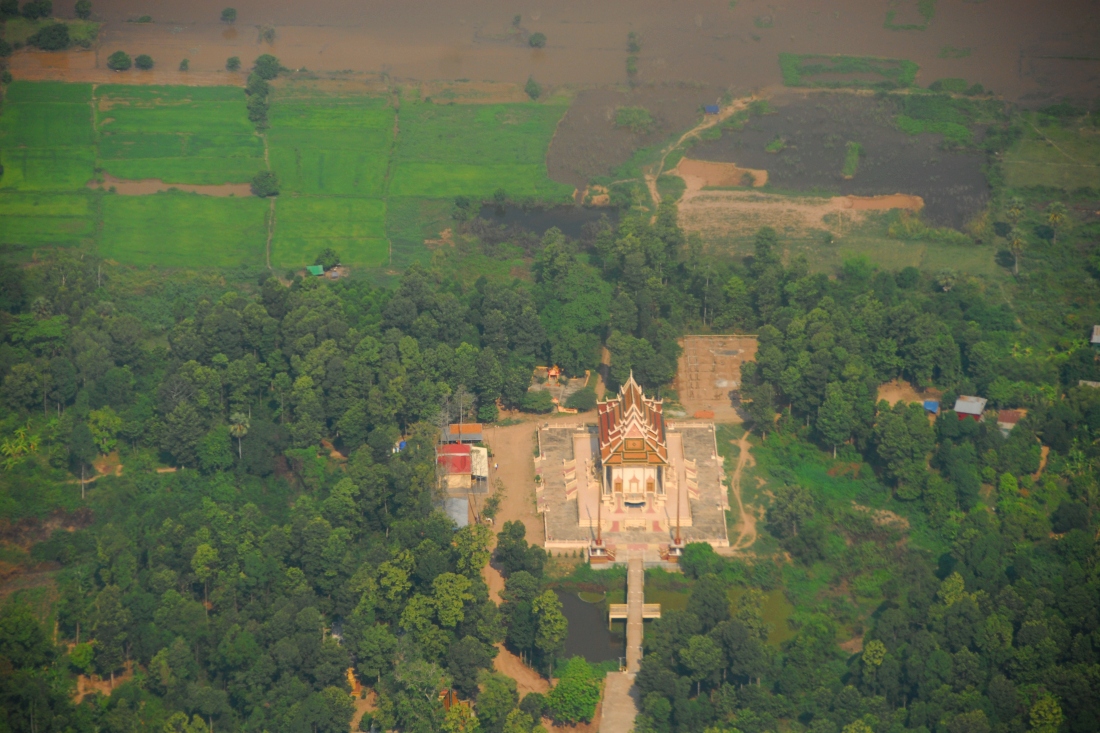 I captured this temple from the plane on the way into Phnom Penh, the Capital of Cambodia.