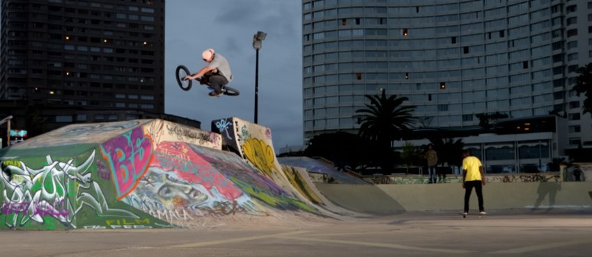 Heini - 270 flattie on that infamous hip at Beach Park, Durban.