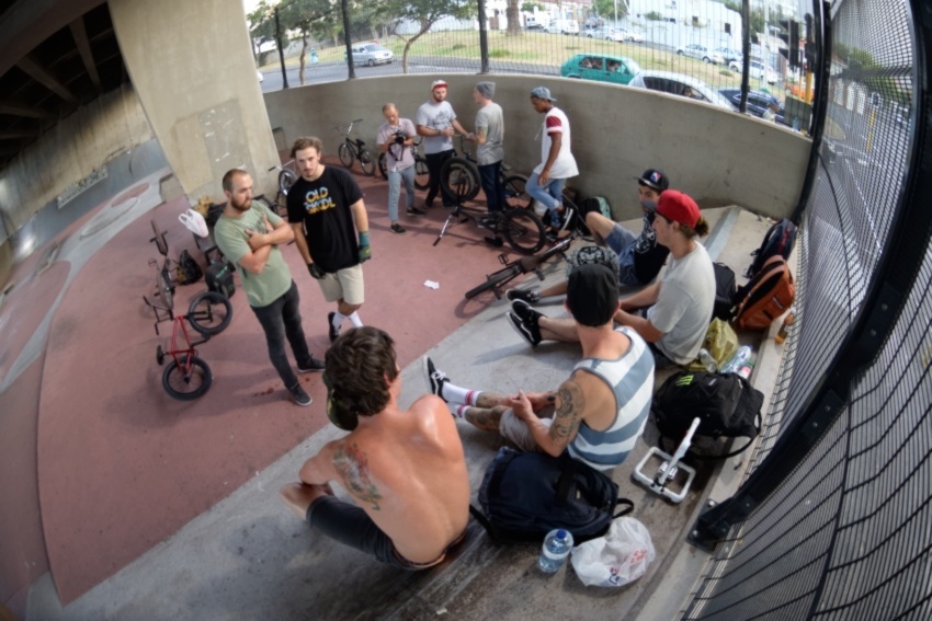 Hanging and riding at the local park 