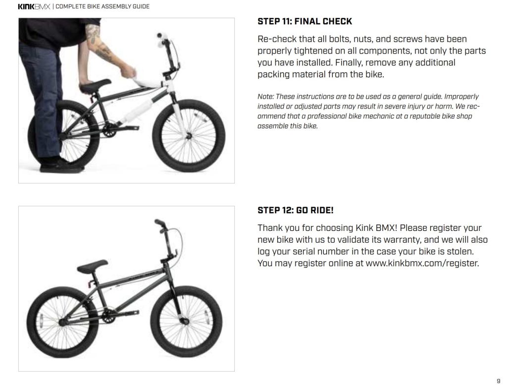 Kink BMX build Guide - How to build a new bmx bike.