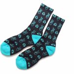 Eclat Peace Socks - Black/Teal